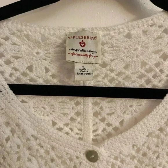 Appleseed 100% Cotton Cardigan Sweater Limited Edition Design - Picture 10 of 15